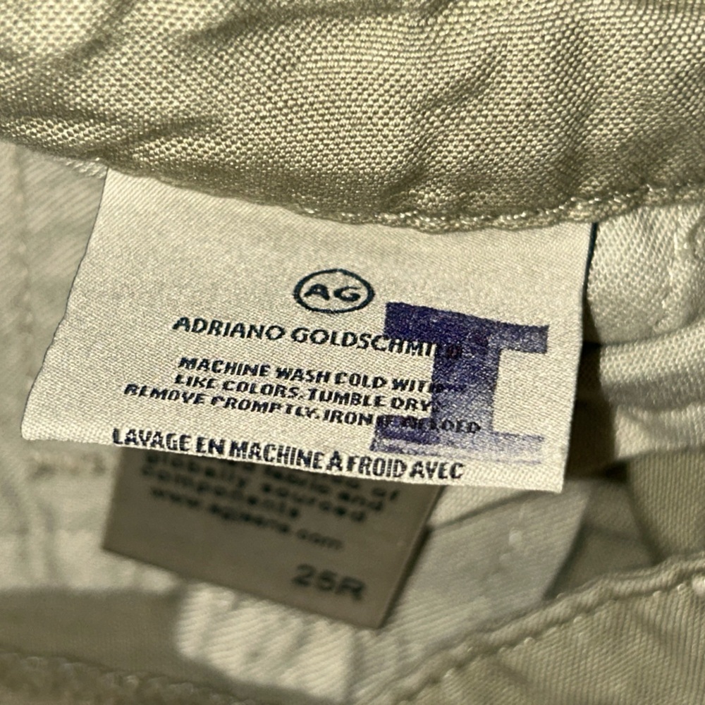 Ag Adriano Goldschmied Womens Olive Green Caden Tailored Trouser Chino Pants 25R - Picture 9 of 10